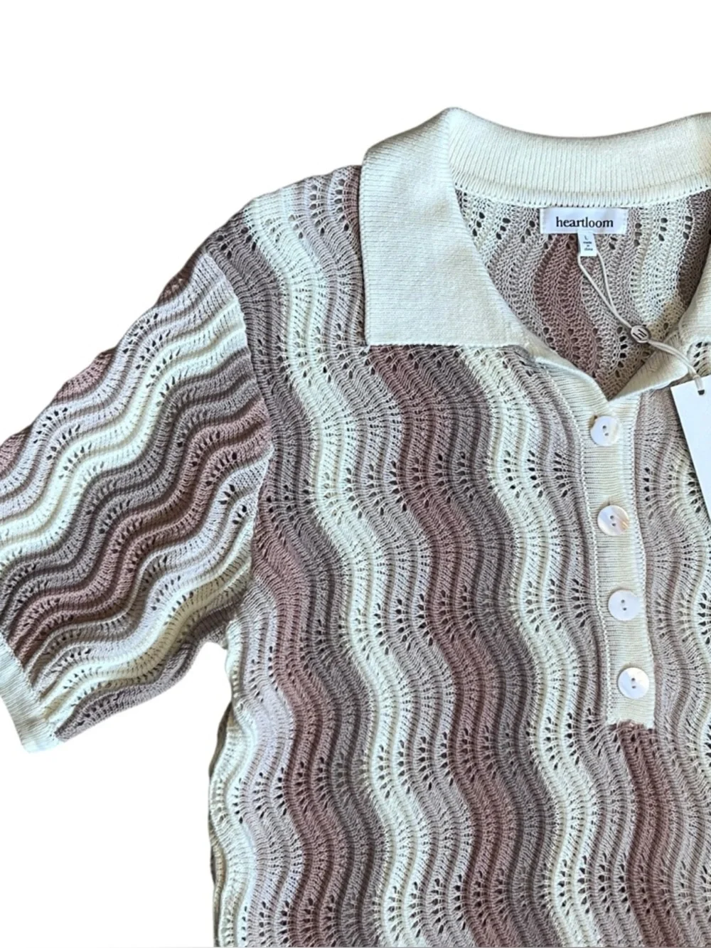 Heartloom Revolve Women’s Sz L NWT Crochet Scallop Knit Carlisle Cover Up Dress - Picture 3 of 12